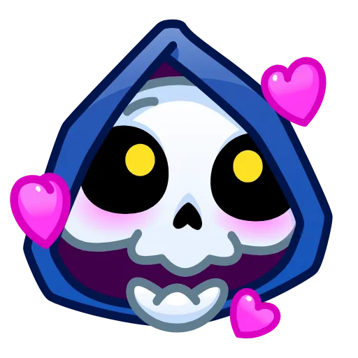 Стикер 5 Reaper Skull Emoji