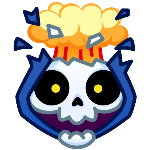 Стикер 13 Reaper Skull Emoji