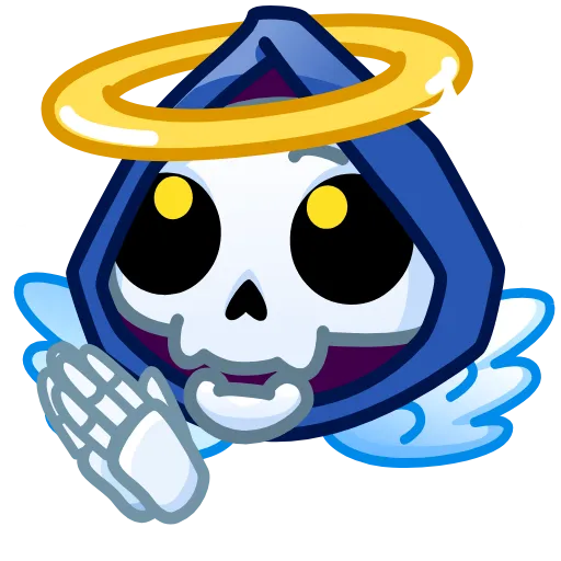Стикер 32 Reaper Skull Emoji