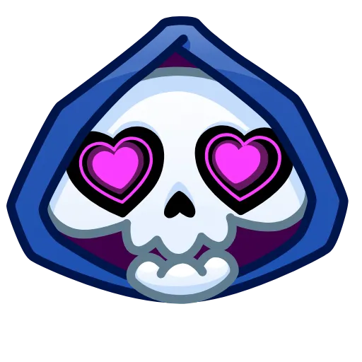 Стикер 4 Reaper Skull Emoji