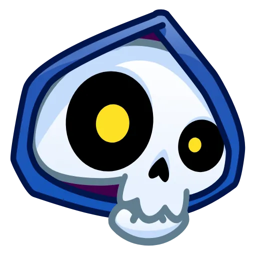 Стикер 16 Reaper Skull Emoji