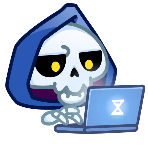Стикер 31 Reaper Skull Emoji