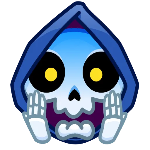 Стикер 14 Reaper Skull Emoji
