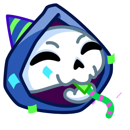 Стикер 8 Reaper Skull Emoji