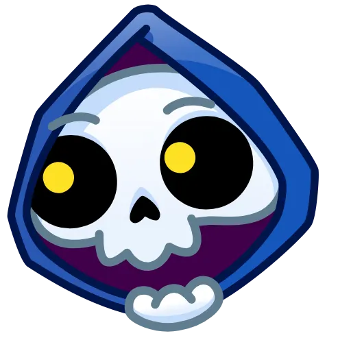 Стикер 30 Reaper Skull Emoji