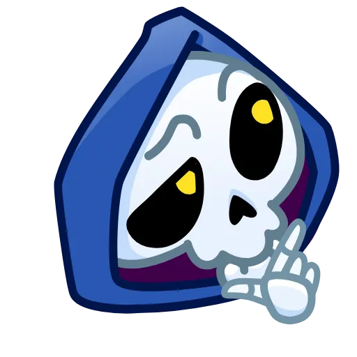 Стикер 15 Reaper Skull Emoji