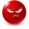 Стикер 17 Red Face Emoji