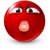 Стикер 27 Red Face Emoji