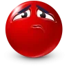 Стикер 19 Red Face Emoji