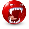 Стикер 51 Red Face Emoji