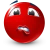 Стикер 33 Red Face Emoji