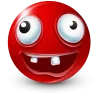 Стикер 50 Red Face Emoji
