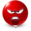Стикер 22 Red Face Emoji