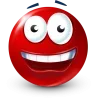 Стикер 40 Red Face Emoji