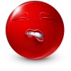Стикер 10 Red Face Emoji