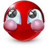 Стикер 54 Red Face Emoji
