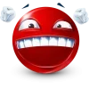 Стикер 44 Red Face Emoji