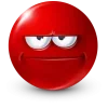 Стикер 25 Red Face Emoji
