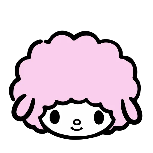 Стикер 2 🙂 My Melody Red - эмодзи май мелоди в красной шапочке