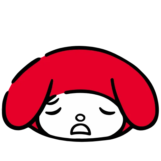 Стикер 19 🙂 My Melody Red - эмодзи май мелоди в красной шапочке