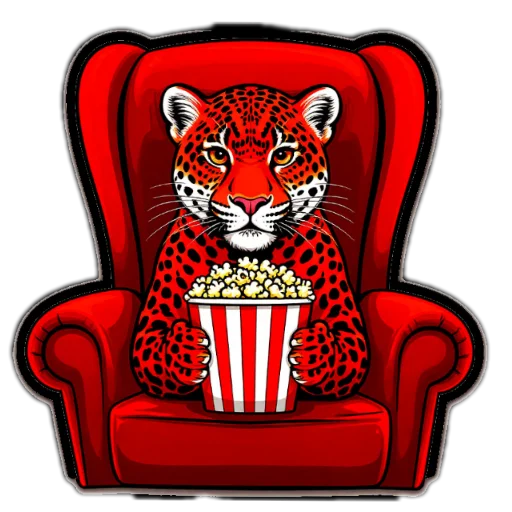 🍿 Стикер «Red Leopard» для Telegram