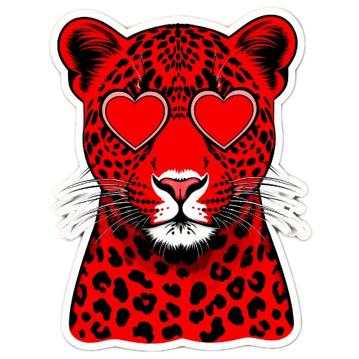 😍 Стикер «Red Leopard» для Telegram