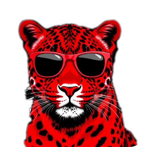 😎 Стикер «Red Leopard» для Telegram