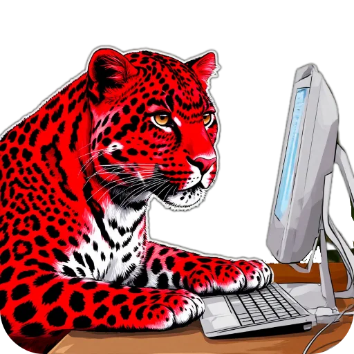 💻 Стикер «Red Leopard» для Telegram