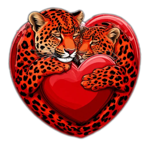 ❤ Стикер «Red Leopard» для Telegram