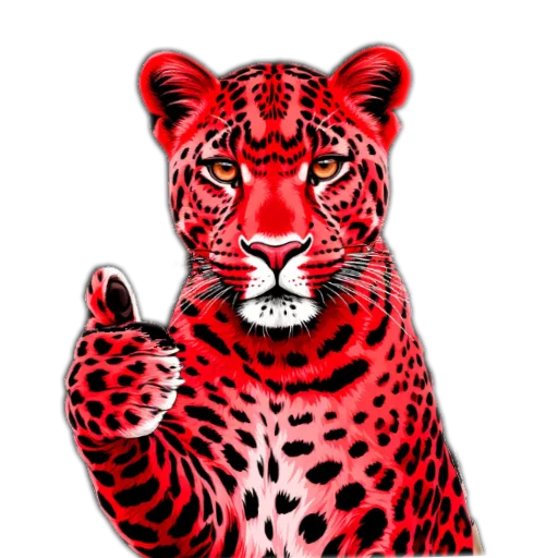 👍 Стикер «Red Leopard» для Telegram