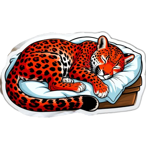😴 Стикер «Red Leopard» для Telegram