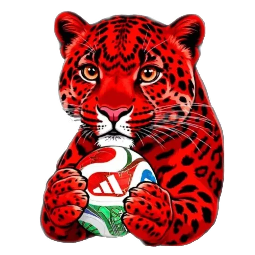 ⚽ Стикер «Red Leopard» для Telegram