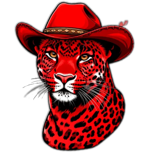 🤠 Стикер «Red Leopard» для Telegram