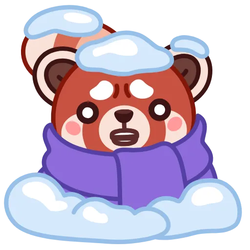 Стикер 21 Red Panda Emoji