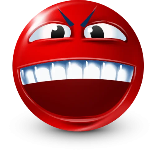 Стикер 34 Red Face Emoji