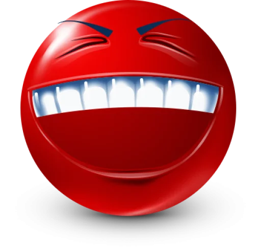 Стикер 14 Red Face Emoji