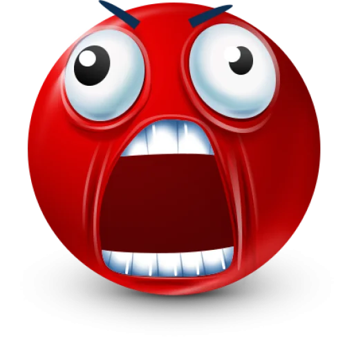 Стикер 49 Red Face Emoji