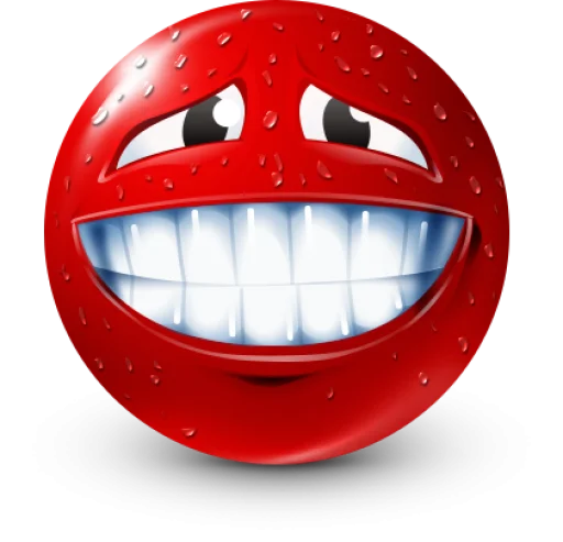 Стикер 8 Red Face Emoji