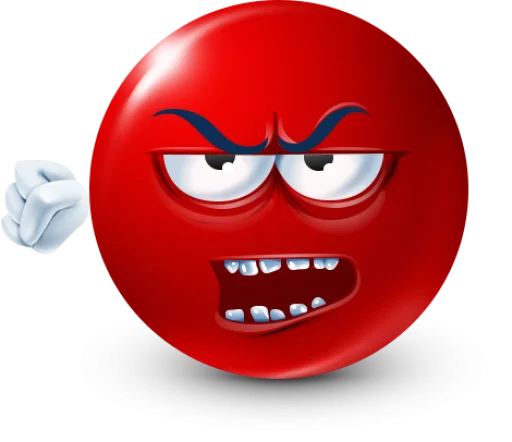 Стикер 52 Red Face Emoji