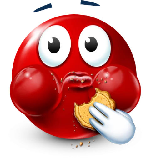 Стикер 60 Red Face Emoji