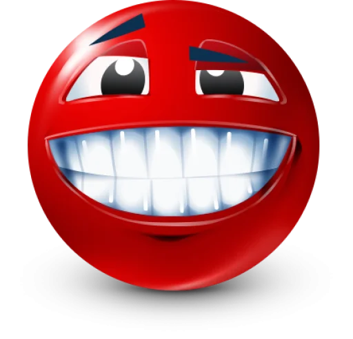 Стикер 39 Red Face Emoji