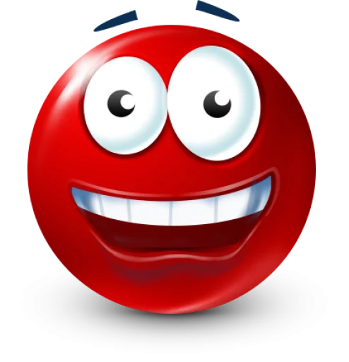 Стикер 40 Red Face Emoji