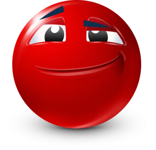 Стикер 5 Red Face Emoji