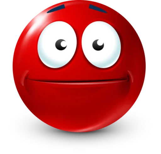 Стикер 16 Red Face Emoji