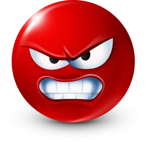 Стикер 37 Red Face Emoji