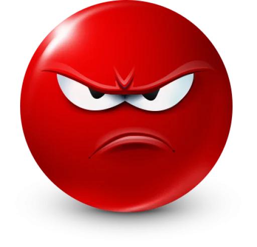 Стикер 35 Red Face Emoji