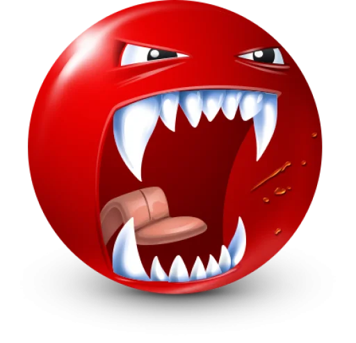 Стикер 51 Red Face Emoji