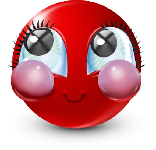 Стикер 54 Red Face Emoji