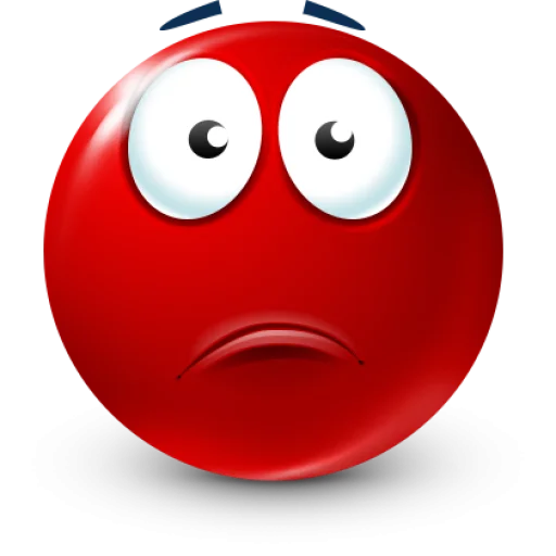 Стикер 38 Red Face Emoji