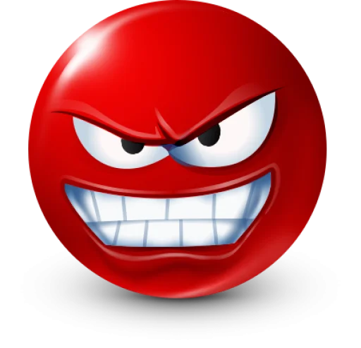 Стикер 28 Red Face Emoji
